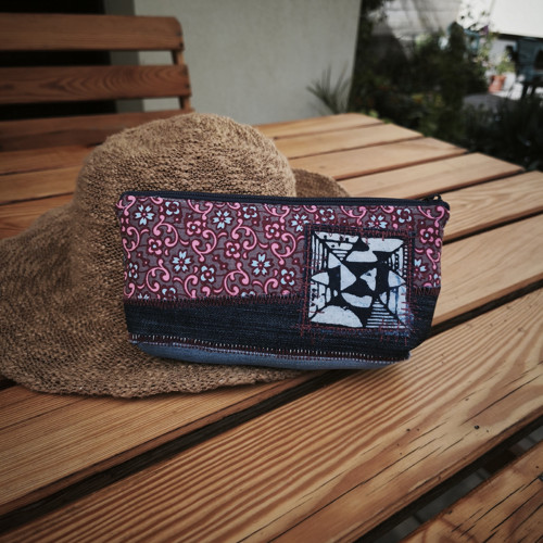 Taštička riflovina modrotisk patchwork — foto 4
