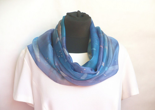 Dlouhá šála Blue and Violet. — foto 3