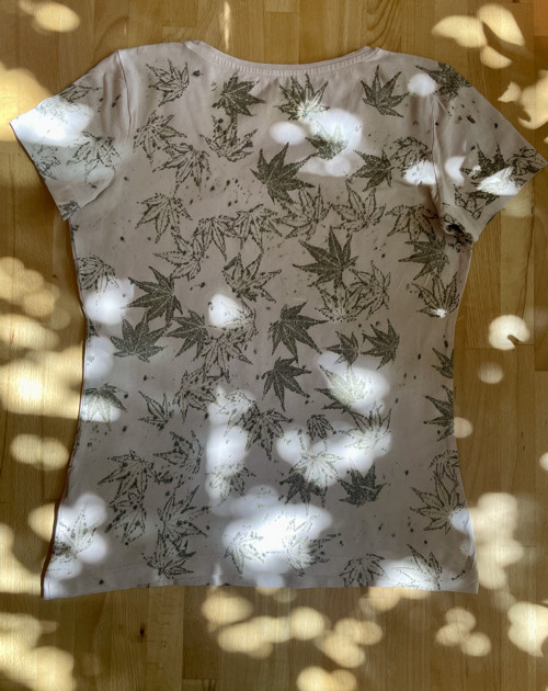 Bavlněné tričko ecoprint — foto 2