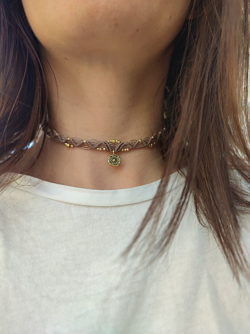Macramé náhrdelník "Ljómi" — foto 2