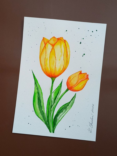 Obraz Dva žluté tulipány — foto 3