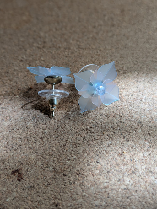 Puzetové náušnice – Hydrangea (Hortenzie) — foto 2
