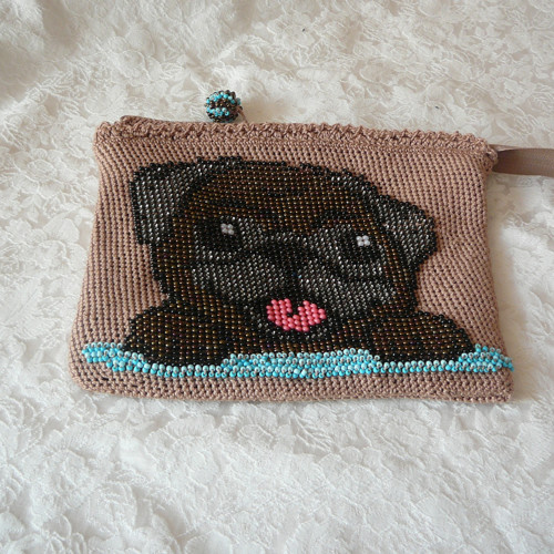 Háčkovaná kapsička-mops — foto 2