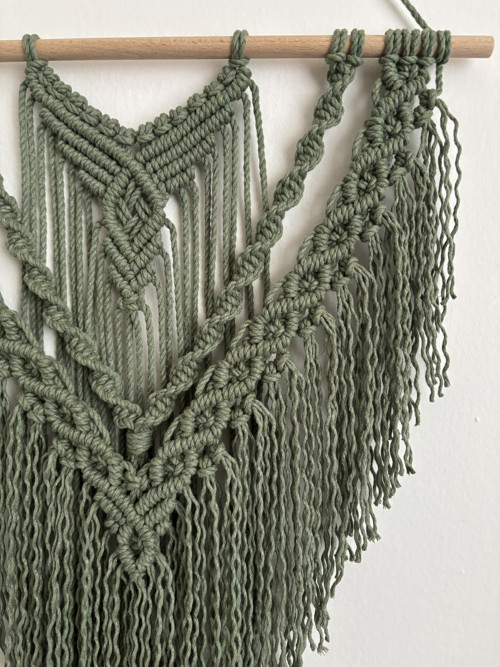 Macramé závěsná dekorace - Eucalyptus — foto 3