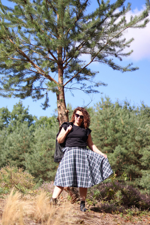 Zavinovací sukně, flanelová zelená — foto 2