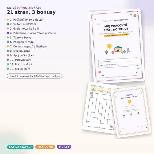 Pracovní sešit 5–7 let příprava do školy (PDF) — foto 4