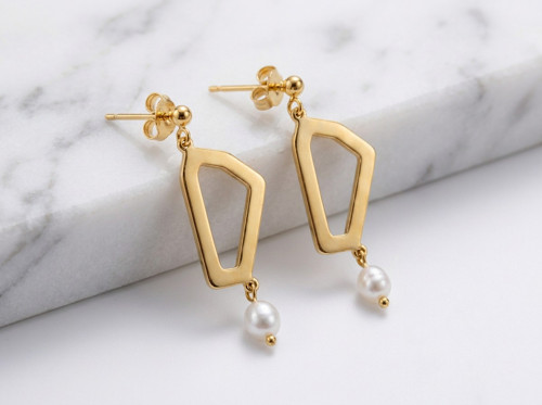 Náušnice Gold Pearl — foto 2