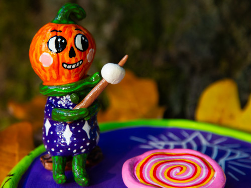 Podzimní Halloween svícen — foto 2