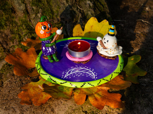 Podzimní Halloween svícen — foto 3