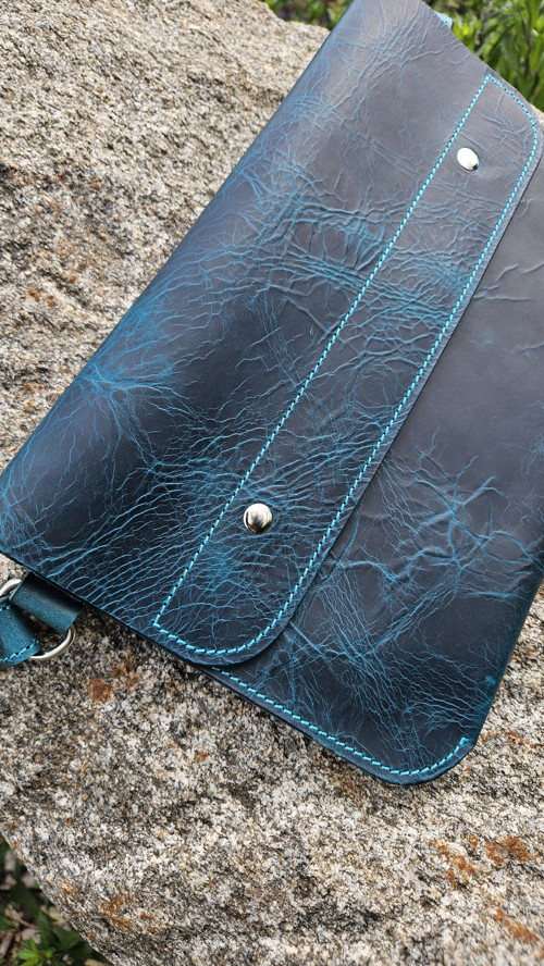 Crossbody - tyrkysová wax — foto 2