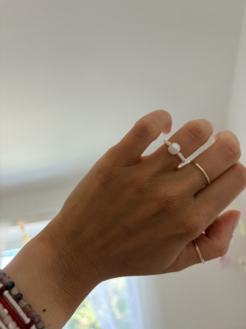 Set prstýnků s říční perlou — foto 2