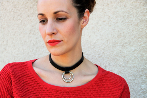 Kožený Choker s kruhy — foto 6