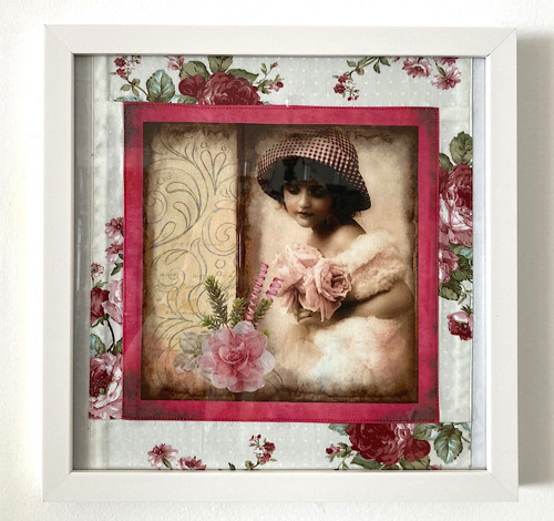 Viktoriánská romance – textilní patchwork obrázek — foto 2