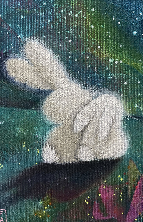 Originální obraz: Králíčci - 20x20cm — foto 3