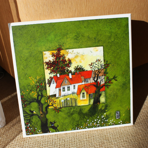 Zlatý podvečer... 40x40cm — foto 4