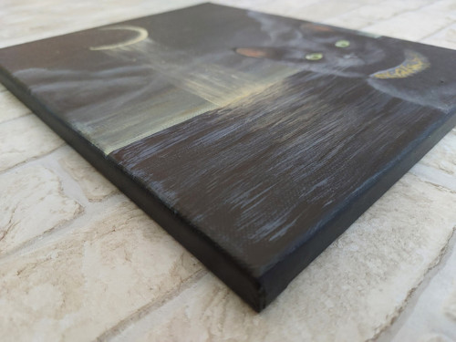 Magická kočka 24x30 - akrylový obraz — foto 2