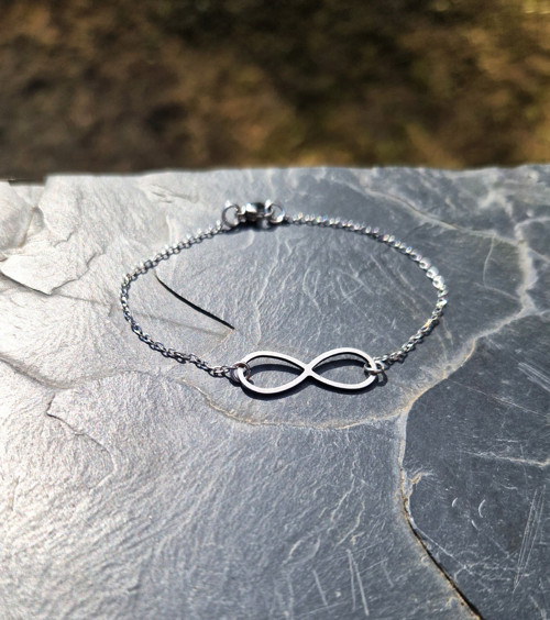 Ocelový náramek*infinity*nekonečno 2,5 cm — foto 2
