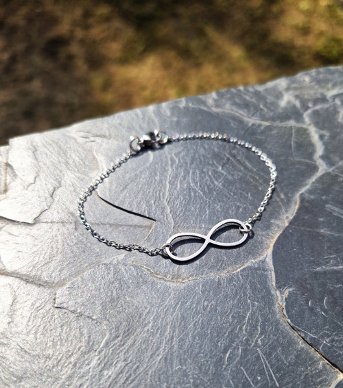 Ocelový náramek*infinity*nekonečno 2,5 cm — foto 4