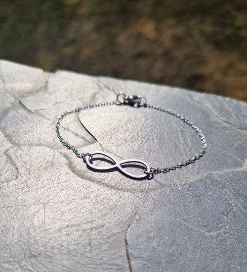 Ocelový náramek*infinity*nekonečno 2,5 cm — foto 5