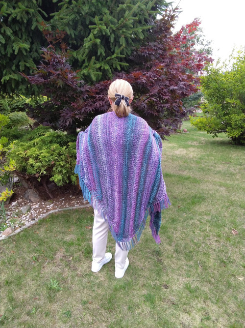 Velký barevný pletený šatek — foto 5