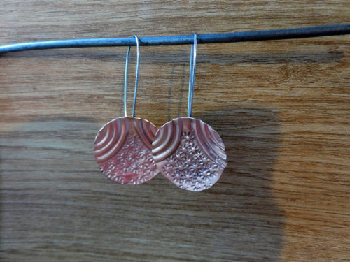 Naušnice -měděné-setkání dvou vesmírů — foto 3
