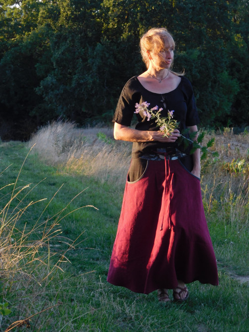 Cabernet Sauvignon :-) lněná maxisukně — foto 4