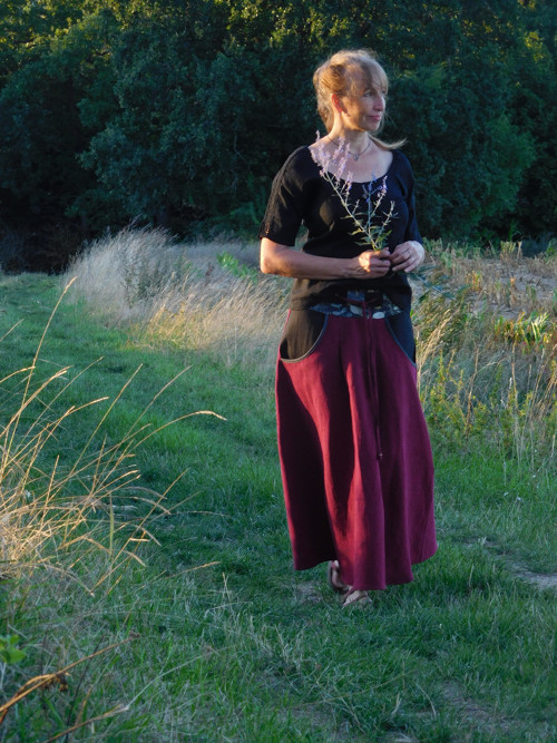 Cabernet Sauvignon :-) lněná maxisukně — foto 6