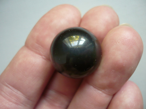 Kulička - obsidián duhový 21 mm, č.42f — foto 2
