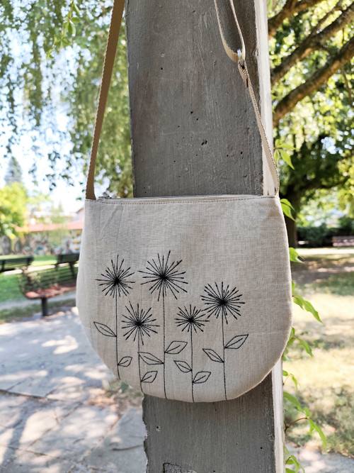Lněná kabelka Beige — foto 5