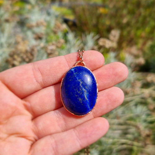 Lapis lazuli s pyritem - náhrdelník — foto 4