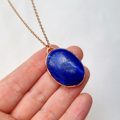 Lapis lazuli s pyritem - náhrdelník — foto 5