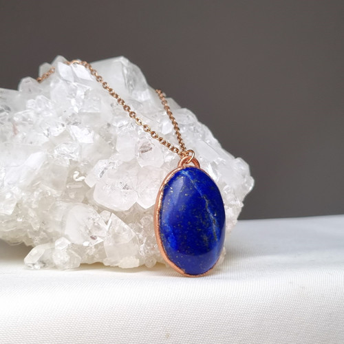 Lapis lazuli s pyritem - náhrdelník — foto 3