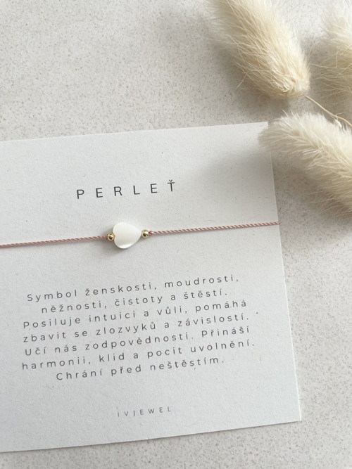 Náramek Perleť srdíčko — foto 3