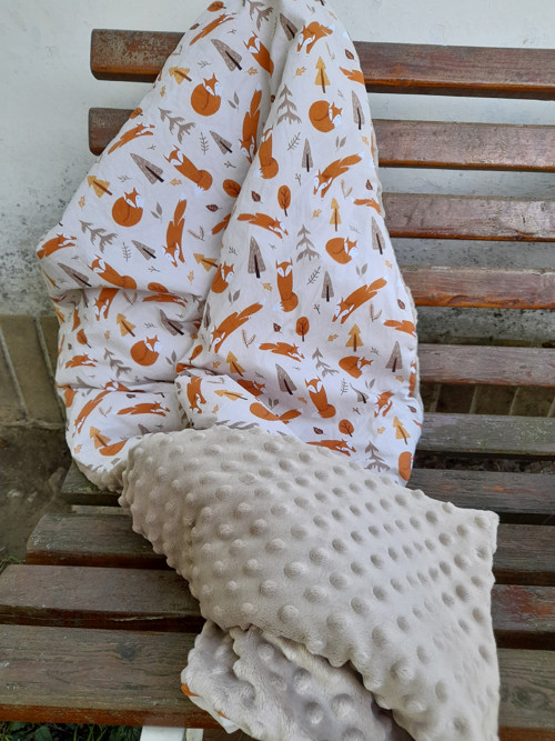 Teplá deka-lištičky v podzimním lese — foto 4