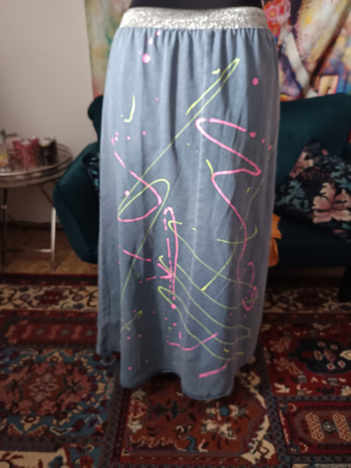 Denim sukně cákance — foto 2