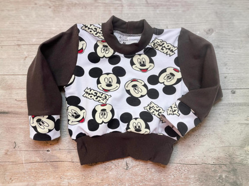 Dětská mikina Mickey s hnědou 80 — foto 3
