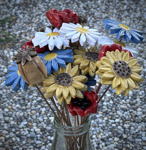 Keramické kytičky — foto 2