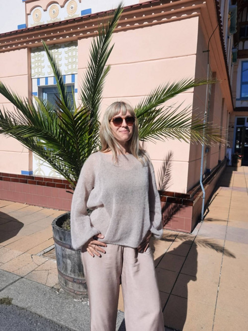 Svetr kid mohér z hedvábím — foto 3