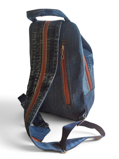 Batoh denim flowers — foto 5