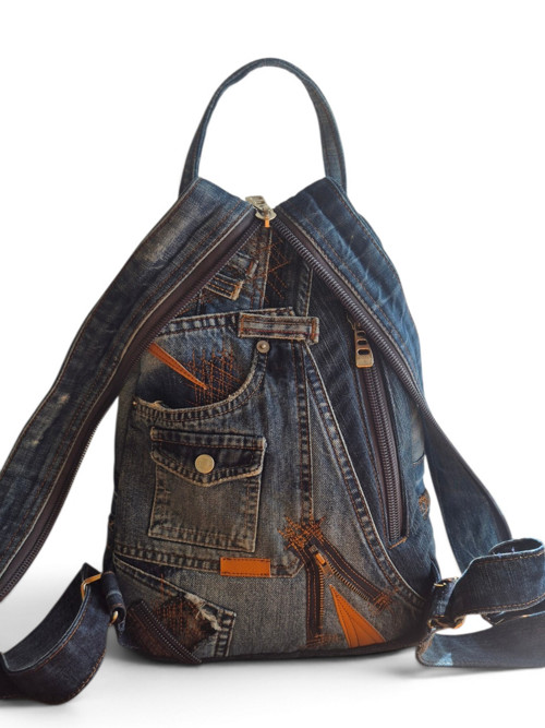 Batoh denim upcycle — foto 5