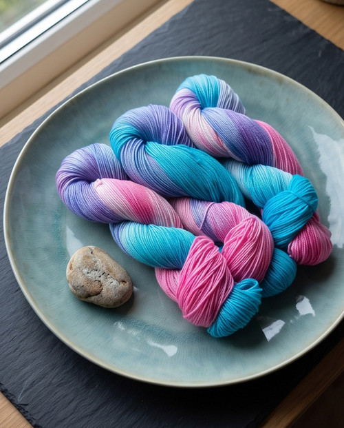 Ručně barvená příze - COTTON CANDY — foto 3