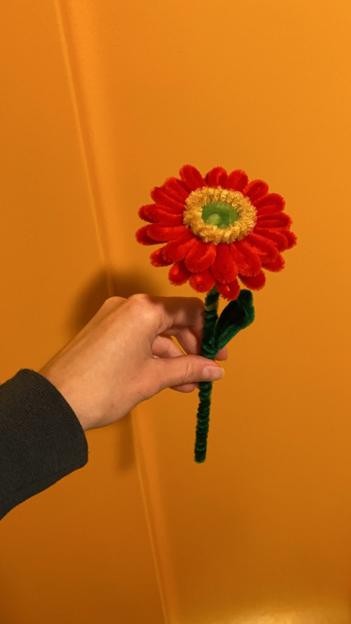 GERBERA z chlupatých drátků — foto 2