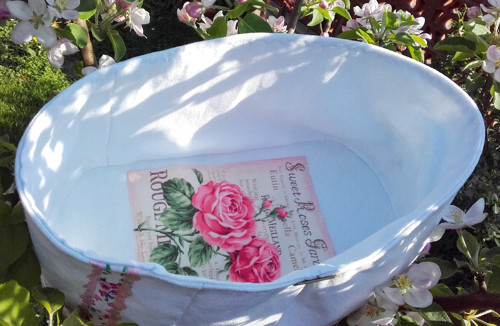Bílý textilní košík Rose — foto 6