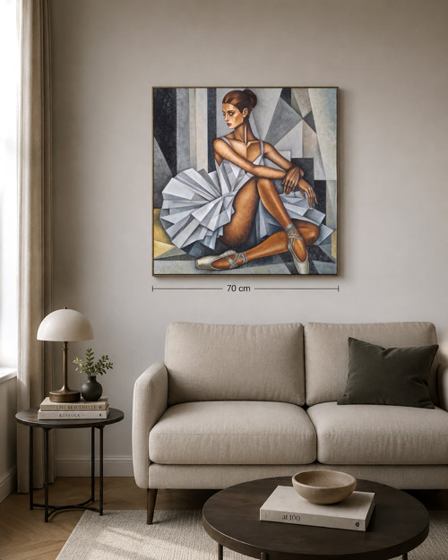 Backstage – originální olejomalba 70 × 70 cm — foto 6