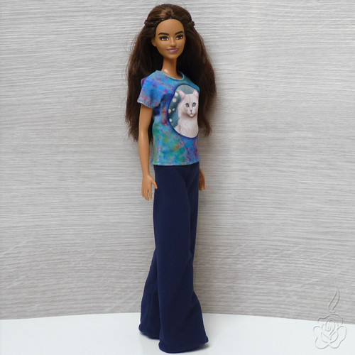 Tričko pro Barbie - Bílá kočka — foto 3
