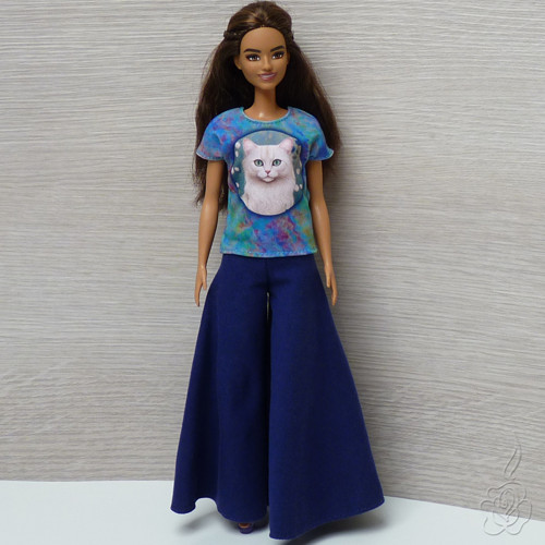 Tričko pro Barbie - Bílá kočka — foto 5