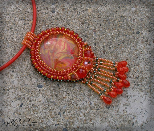 Red orange - náhrdelník — foto 2