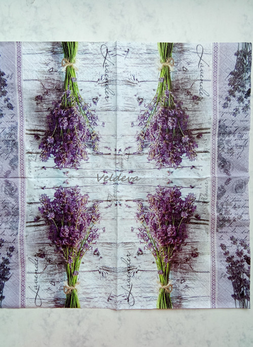 Ubrousek z papíru na decoupage "Levandule" — foto 4
