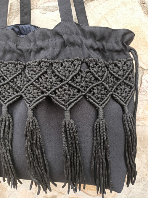 Látková taška s macramé — foto 4