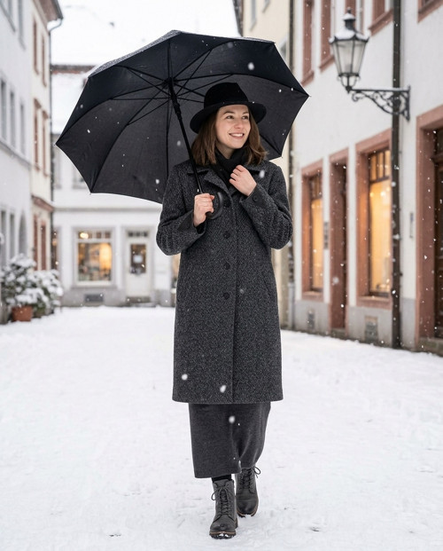 Vintage oversize teplý kabát — foto 2